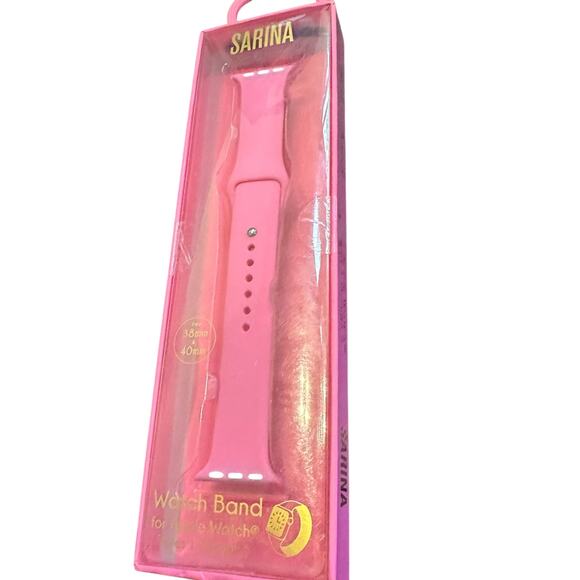 Sarina Pink Silicone Watch Band 38mm 40mm Fits Apple Watch Series 1–5 - Picture 1 of 3